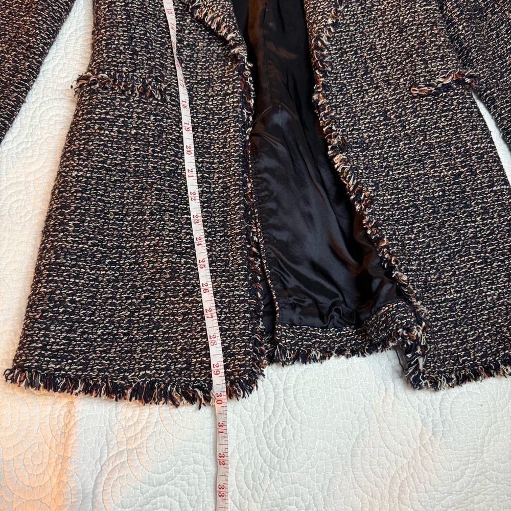 Massimo Dutti Black and Gray Blazer with Notched Lapel - Picture 13 of 13